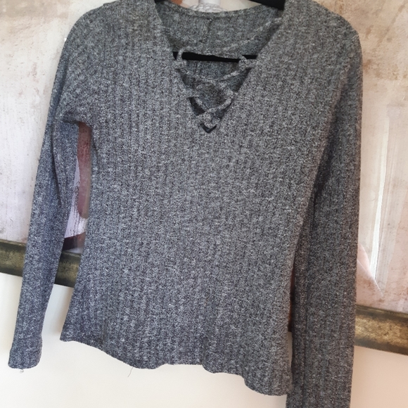Tops - Grey knit top by shein